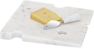 Wedge Marble Cheese Board With Mouse Knife