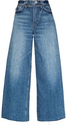 Faded-Effect Boyfriend-Cut Jeans-AA