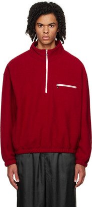 Rier Red Half-Zip Sweater