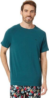 Knit Short Sleeve Top (Emerald) Men's Pajama