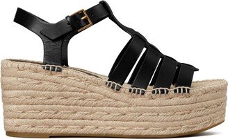 Fisherman 75mm braided-wedge espadrilles