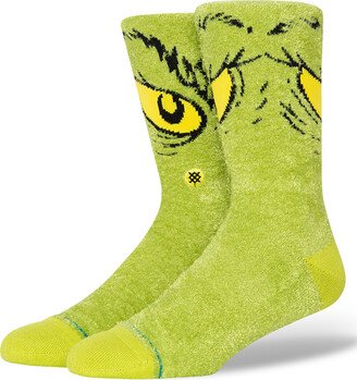 x The Grinch Da Da Dagrinch Cozy Ploly Mens Crew Socks