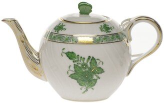 Chinese Bouquet Green Teapot with Butterfly