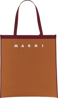 Logo-Printed Open Top Tote Bag