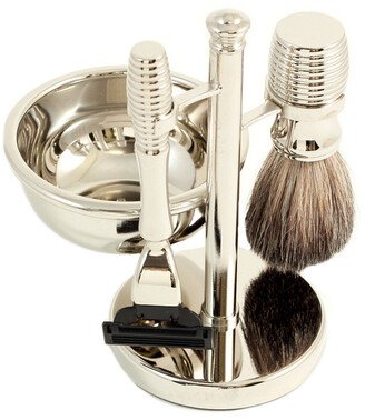 Mach 3 Razor & Pure Badger Brush With Soap Dish-AA