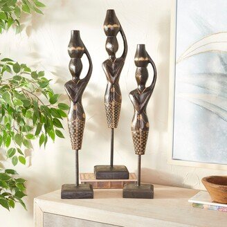 Studio 350 Black Wood Bohemian Sculptures