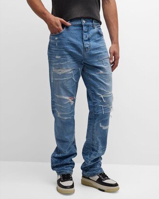 Men's Straight-Leg Aloha Patch Jeans