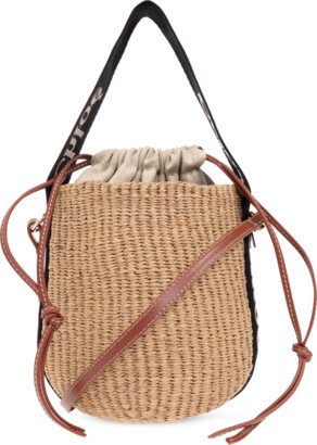 ‘Woody Small’ Bucket Shoulder Bag - Beige-AA