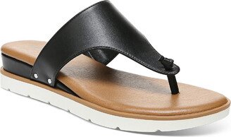 Emmaa Womens Faux Leather Slip On Thong Sandals