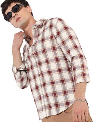 Campus Sutra Men's Checkered Casual Shirt