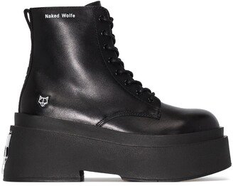 NAKED WOLFE Saturn 160mm platform lace-up boots