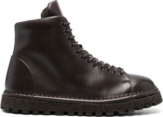 35mm Lace-Up Leather Boots