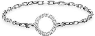 Magic Touch 18K White Gold & Diamond Circle Chain Ring