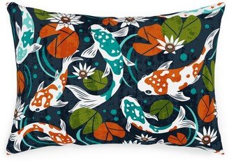 Outdoor Pillows: Koi Pond - Multi Outdoor Pillow, 14X20, Single Sided, Multicolor