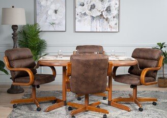 AW Furniture Casual Dining Waterfall Brown 5 piece Table and Chairs Set