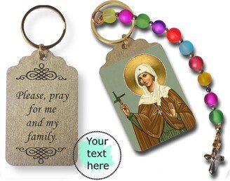 Brigid Of Ireland Rosary, Patroness Ireland, Kildare, Irish Celtic Goddess, Keychain With St