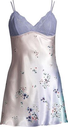 Aaliyah Floral Satin & Lace Chemise