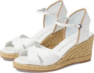 Mirela II Espadrille Wedge (White/Natural) Women's Shoes