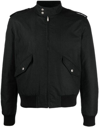 Mock-Neck Bomber Jacket