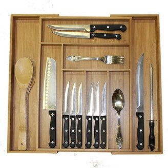 Oceanstar 5-Piece Bamboo Expandable Drawer Utensil Organizer Set