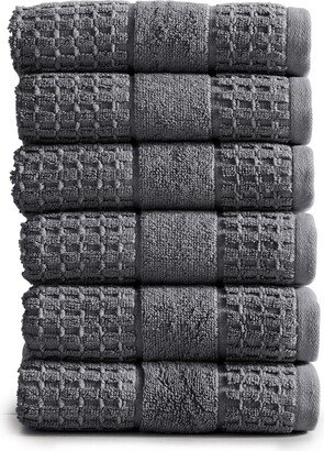 Market & Place Harper Cotton Waffle Weave 6-Piece Hand Towel Set