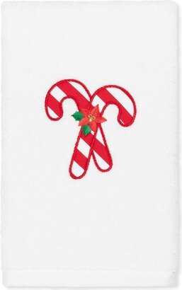 Candy Cane Embroidered Luxury Turkish Cotton Hand Towel