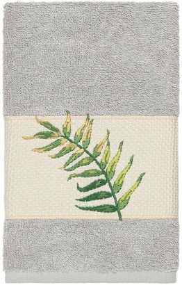 Zoe Embellished Hand Towel - Light Grey