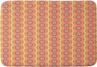 Megan Galante Wavy Daisy Memory Foam Bath Mat Orange