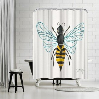71 x 74 Shower Curtain, Honey Bee by Cat Coquillette