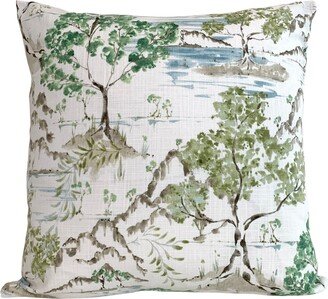 Ballard Designs Glenna Throw Pillow Cover in Willow - Chinoiserie