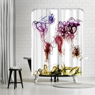 71 x 74 Shower Curtain, Colour Map by Michael Tompsett - Art Pause