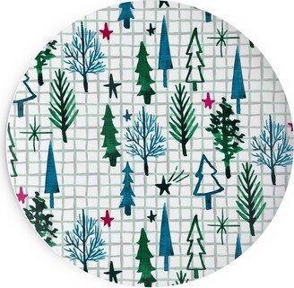 Salad Plates: Noel Collection - Winterscape Salad Plate, Green