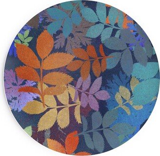 Salad Plates: Leaves Falling - Multi Salad Plate, Multicolor