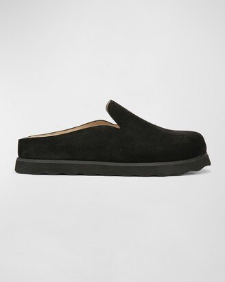 Suede Slide Loafers Mules