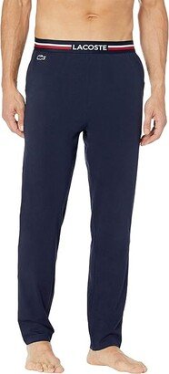 Semi Fancy Waistband Pajama Pants (Navy Blue) Men's Pajama