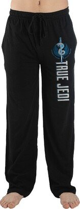 Jedi Mens Black Sleep Pajama Pants Fan Apparel-Large