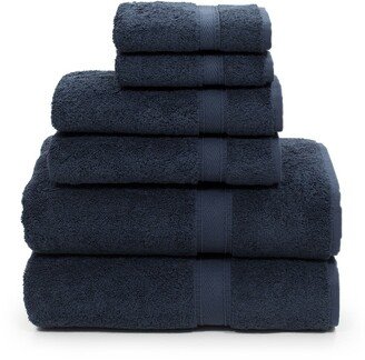 Sinemis Terry 6-Piece Towel Set - Navy