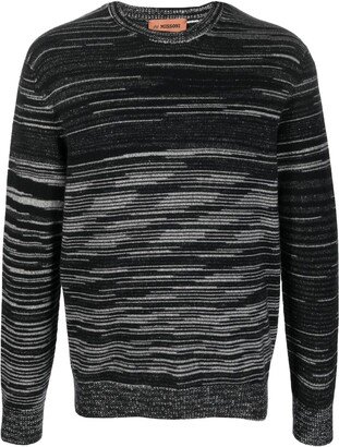 Stripe-Print Cashmere Jumper