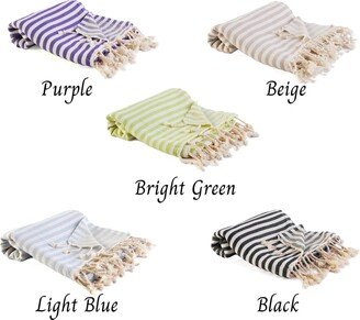 striped Turkish Cotton Beach Towel, Bridesmaid Gift, Wedding Sarong, Bath Peshtemal, Cover Up, Wrap