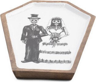 17x10 Spooky Couple Coffin Platter