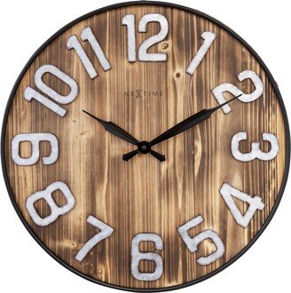 Aberdeen 20 inch Wooden Wall Clock wth Metal Numbers