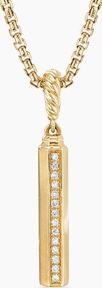 Barrel Amulet in 18K Yellow Gold with Pav