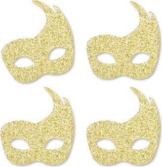 Big Dot Of Happiness Gold Glitter Masks No-Mess Real Gold Glitter Cut-Outs Mardi Gras Confetti 24 Ct