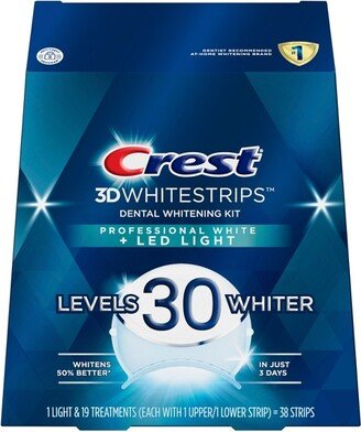 Crest 3D Whitestrips Professional White with LED Accelerator Light At-home Teeth Whitening Kit - 19 Treatments