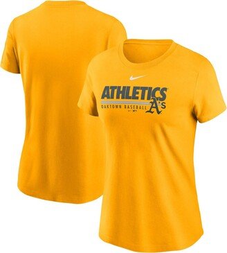 Women's Gold-Tone Oakland Athletics Baseball T-shirt