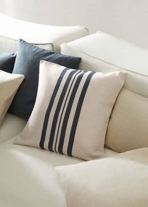 Striped cushion cover 45x45cm beige