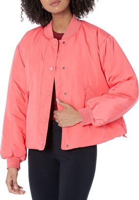 Women's Relaxed-Fit Recycled Polyester Padded Cropped Bomber Jacket (Available in Plus Size) (Previously Amazon Aware)-AA