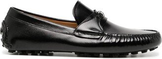 Gancini-plaque leather loafers-AB