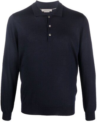 Long-Sleeve Wool Polo Shirt-AC