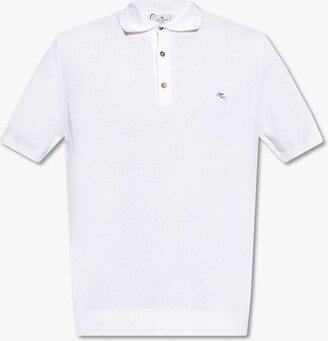 Logo Embroidered Polo Shirt-AM